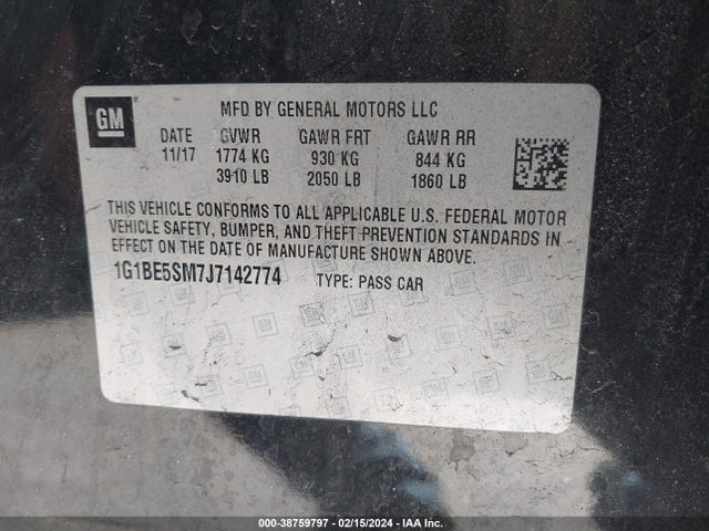 Chevrolet Cruze Lt Auto 2018 1G1BE5SM7J7142774 Image 9