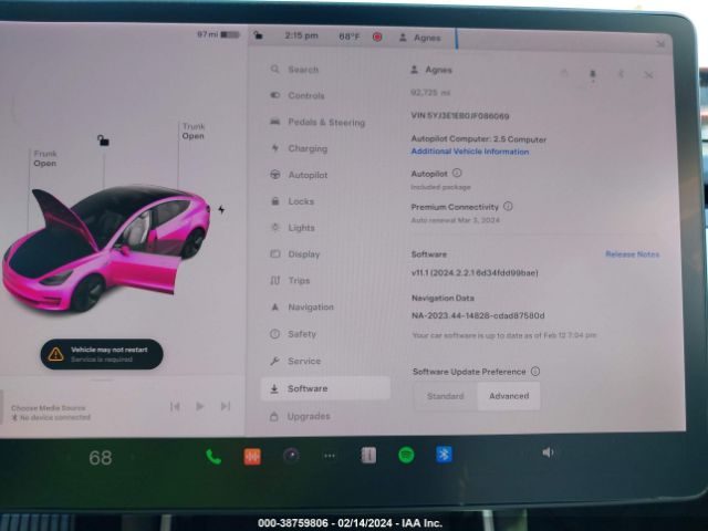 5YJ3E1EB0JF086069 Tesla Model 3 Long Range/performance