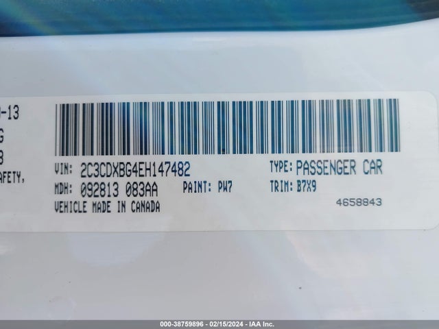 Dodge Charger Se 2014 2C3CDXBG4EH147482 Image 9