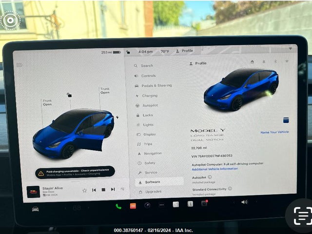 Tesla Model Y Long Range Dual Motor All-wheel Drive 2022 7SAYGDEE7NF480253 Image 7