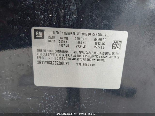 Chevrolet Impala 1ls 2014 2G11Y5SL7E9298571 Image 9