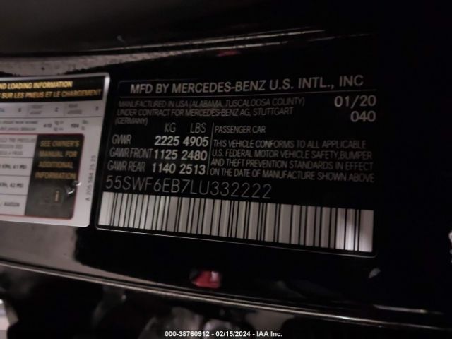 55SWF6EB7LU332222 Mercedes-Benz Amg C 43 4matic