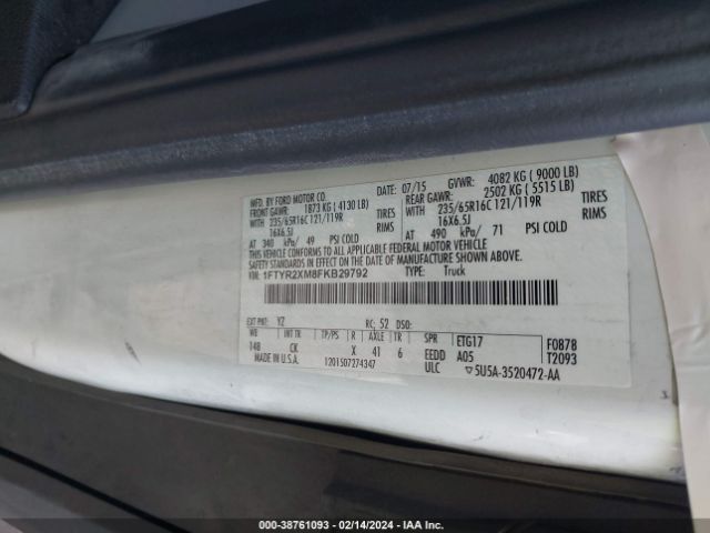 1FTYR2XM8FKB29792 Ford Transit-250