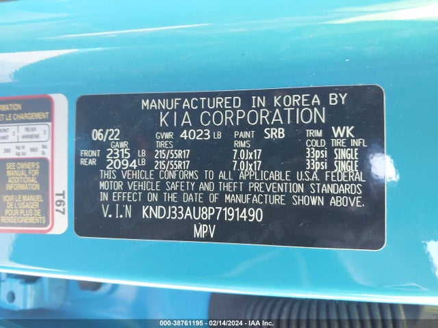 KIA SOUL EX 2023 KNDJ33AU8P7191490 Image 9