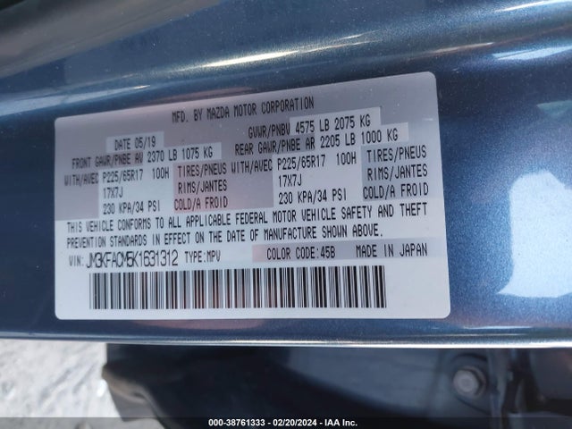 Mazda Cx-5 Touring 2019 JM3KFACM5K1631312 Image 9