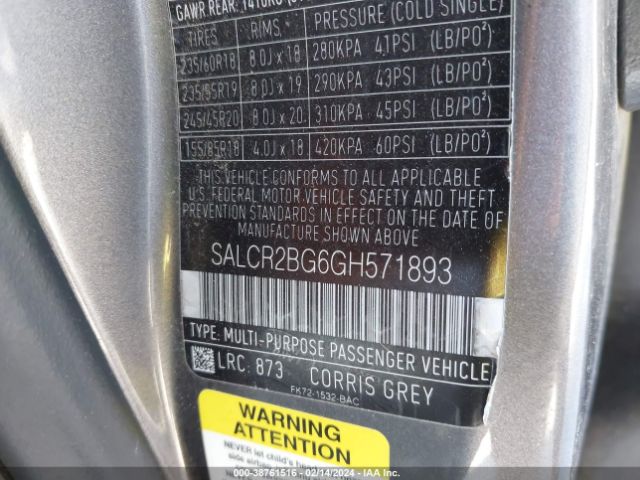 SALCR2BG6GH571893 Land Rover Discovery Sport Hse