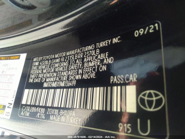 2021 TOYOTA C-HR NMTKHMBX9MR136499 Photo 8