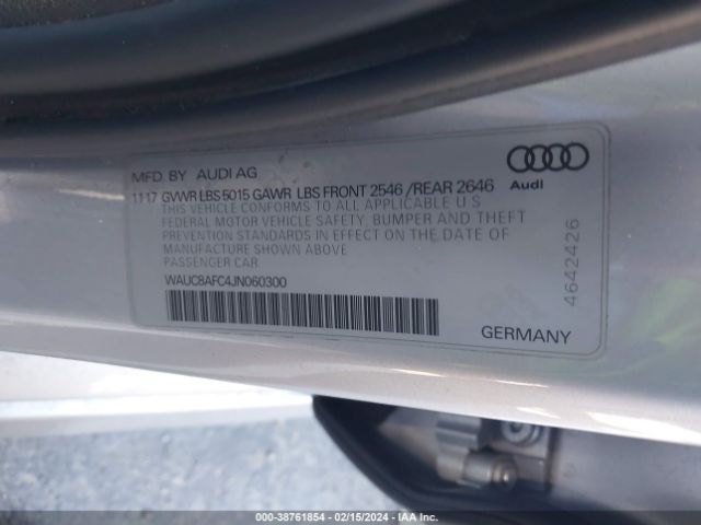 WAUC8AFC4JN060300 Audi A6 2.0t Premium/2.0t Sport