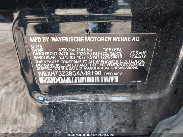 BMW X1 Xdrive28i 2016 WBXHT3Z38G4A48198 Image 9