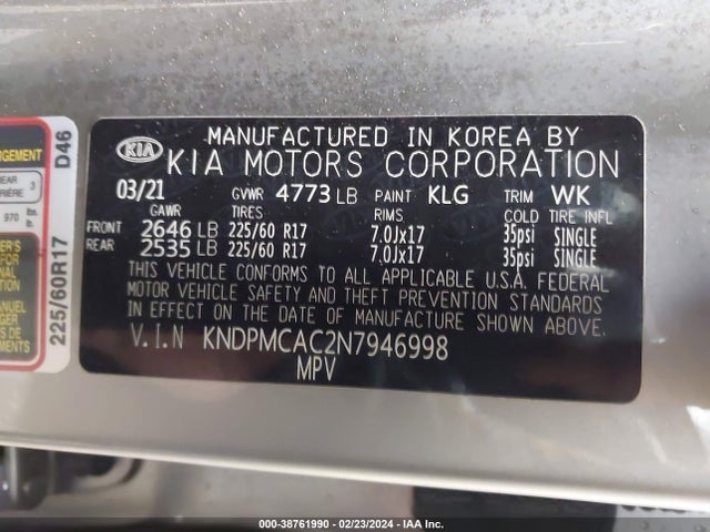 KIA Sportage Lx 2022 KNDPMCAC2N7946998 Image 9