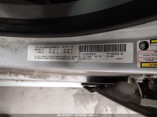 2007 CHRYSLER SEBRING TOURING VIN: 1C3LC56R57N526312