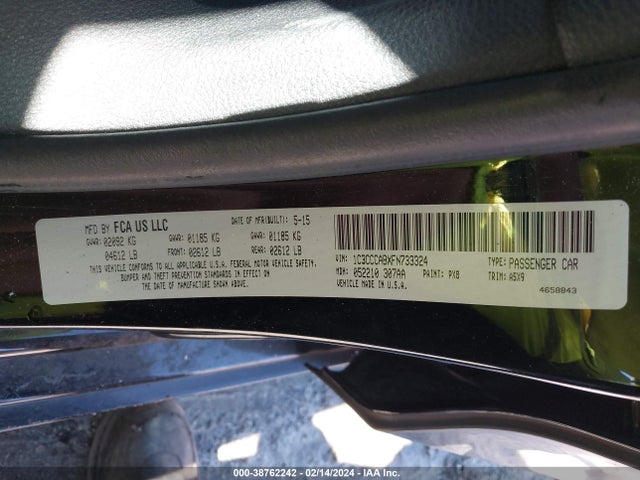 1C3CCCABXFN733324 Chrysler 200 Limited