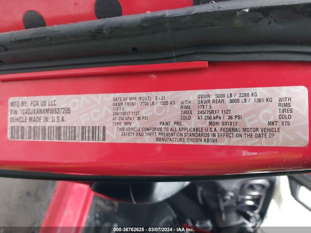 1C4GJXANXMW637205 Jeep Wrangler Sport S 4x4