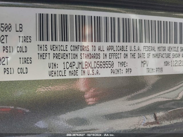 1C4PJMLBXLD569550 Jeep Cherokee Latitude Plus 4x4