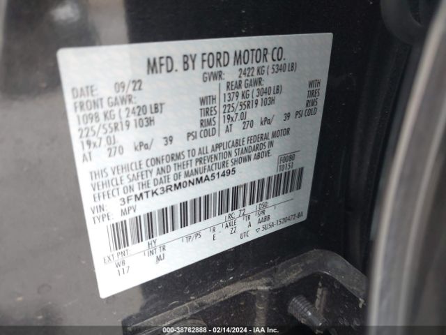 3FMTK3RM0NMA51495 Ford Mustang Mach-e Premium