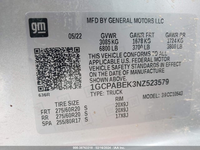 Chevrolet Silverado 1500 2wd  Short Bed Custom 2022 1GCPABEK3NZ523579 Image 9