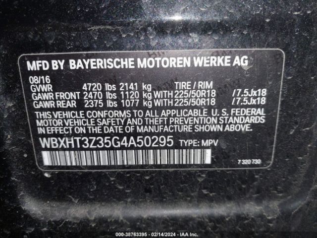WBXHT3Z35G4A50295 BMW X1 Xdrive28i