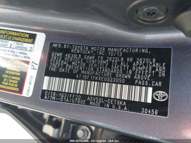 4T1BF1FKXEU333050 Toyota CAMRY SE