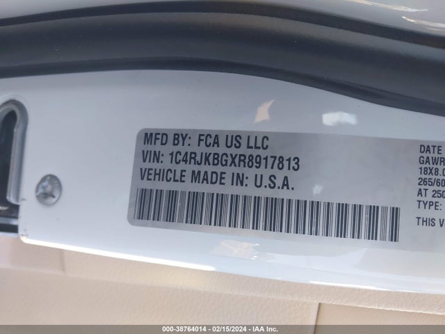1C4RJKBGXR8917813 Jeep Grand Cherokee L Limited 4x4