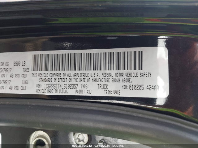 RAM 1500 Classic Slt  4x2 6'4 Box 2020 1C6RR6TT4LS102357 Image 9