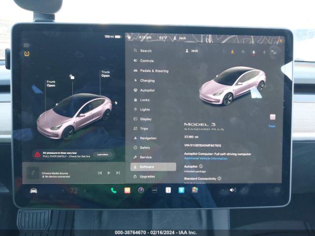 5YJ3E1EA0MF907912 Tesla Model 3 Standard Range Plus Rear-wheel Drive