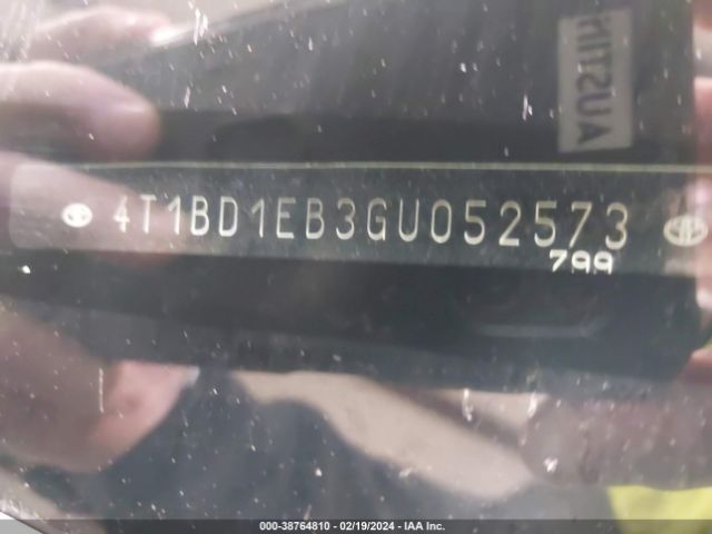 4T1BD1EB3GU052573 Toyota Avalon Hybrid Xle Premium