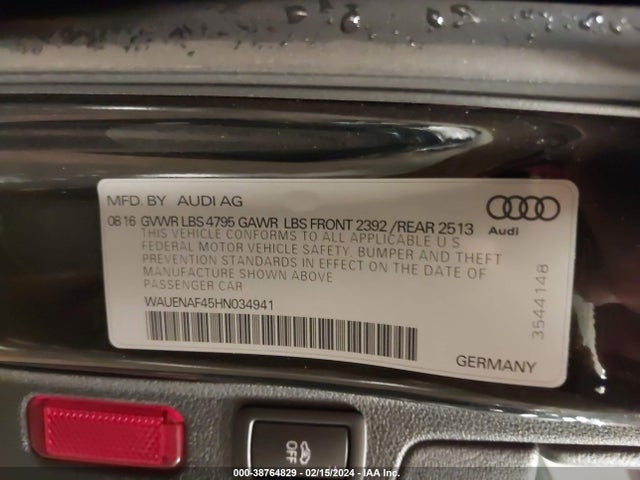 WAUENAF45HN034941 Audi A4 2.0t Premium