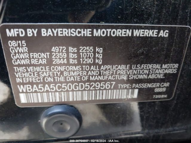 WBA5A5C50GD529567 BMW 528I