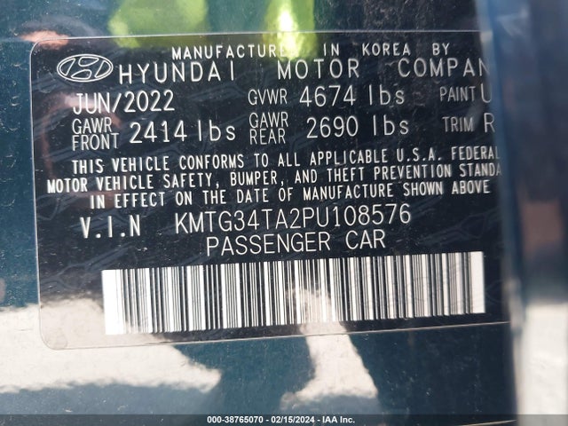 Genesis G70 2.0t Rwd 2023 KMTG34TA2PU108576 Image 9