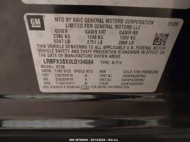 Buick Envision Awd Premium I 2020 LRBFX3SX0LD134584 Image 9