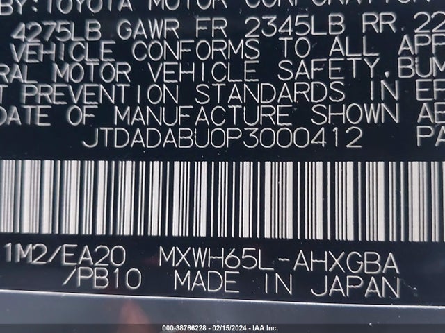 Toyota Prius Xle Awd-e 2023 JTDADABU0P3000412 Image 9