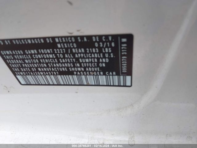 3VWD17AJ2GM343797 Volkswagen Jetta 1.8t Sport
