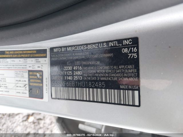 55SWF6EB1HU182485 Mercedes-Benz Amg C 43 4matic