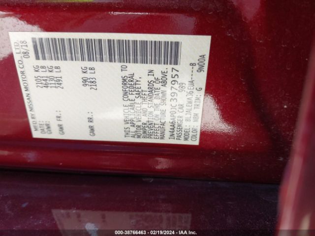 1N4AA6AP0JC397957 Nissan Maxima 3.5 Sl