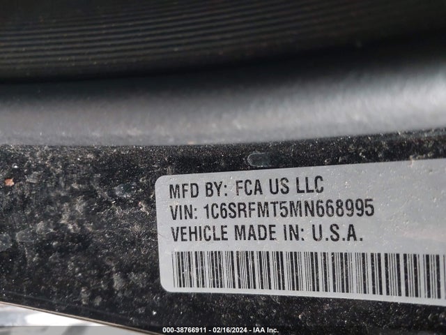 RAM 1500 Big Horn  4x4 6'4 Box 2021 1C6SRFMT5MN668995 Image 9