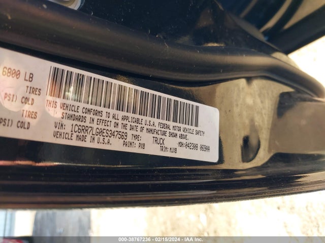 RAM 1500 Big Horn 2014 1C6RR7LG0ES347569 Image 9