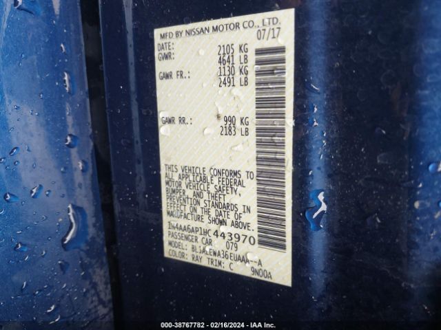 1N4AA6AP1HC443970 Nissan Maxima 3.5 Sl