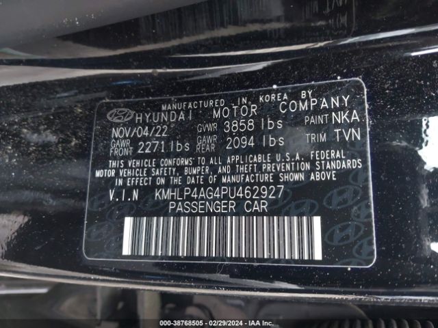 KMHLP4AG4PU462927 Hyundai Elantra Limited
