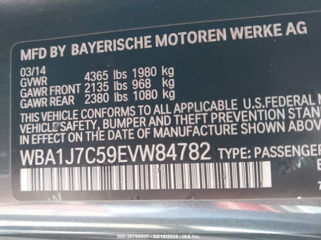 WBA1J7C59EVW84782 BMW M235