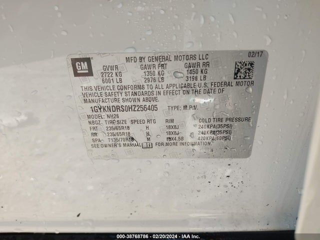 Cadillac XT5 LUXURY 2017 1GYKNDRS0HZ256405 Image 9