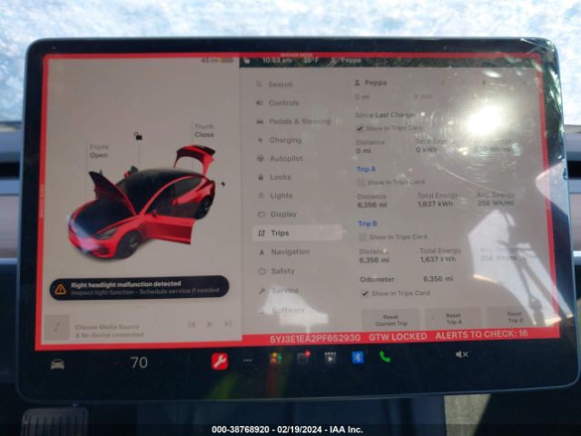 5YJ3E1EA2PF652930 Tesla Model 3 Rear-wheel Drive