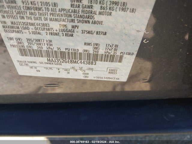 Ford Ecosport Se 2021 MAJ3S2GE8MC443883 Image 9