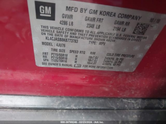 2019 BUICK ENCORE KL4CJASB8KB773783 Photo 8