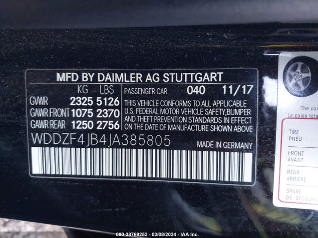 Mercedes-Benz E 300 2018 WDDZF4JB4JA385805 Image 9