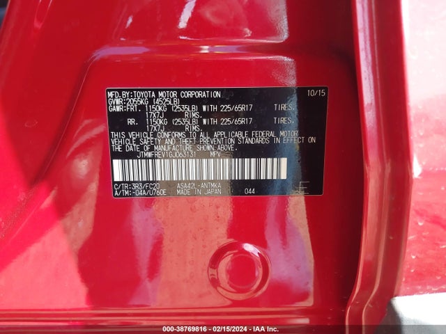 Toyota Rav4 Xle 2016 JTMWFREV1GJ063131 Image 9
