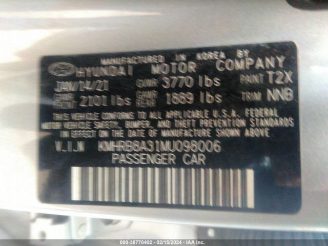 2021 HYUNDAI VENUE KMHRB8A31MU098006 Photo 8
