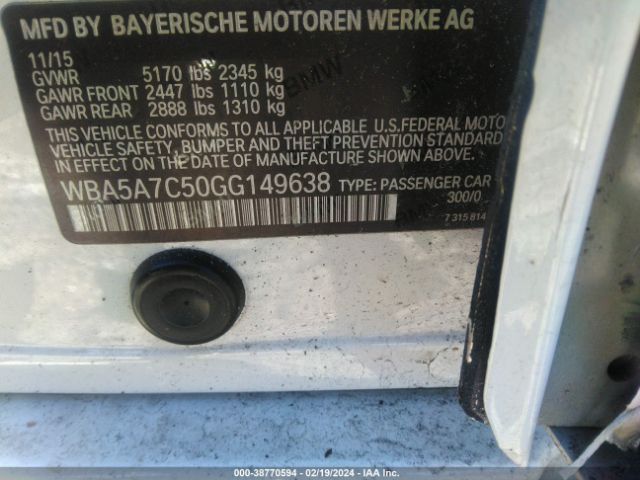 WBA5A7C50GG149638 BMW 528i Xdrive