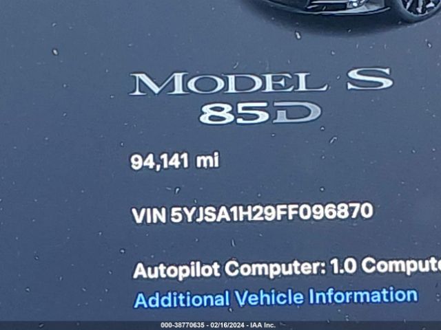 5YJSA1H29FF096870 Tesla Model S 70d/85d/p85d