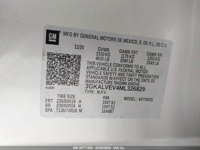 2021 GMC TERRAIN 3GKALVEV4ML326829 Photo 8