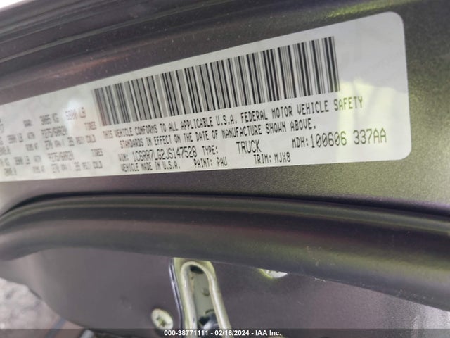 RAM 1500 Big Horn  4x4 5'7 Box 2018 1C6RR7LG2JS147528 Image 9